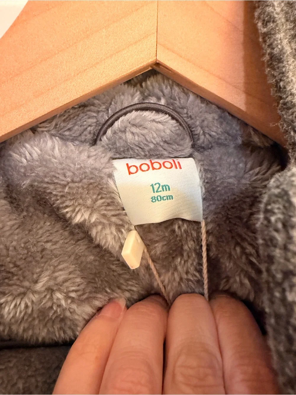Toddler Hooded Toggle Pea Coat in Charcoal